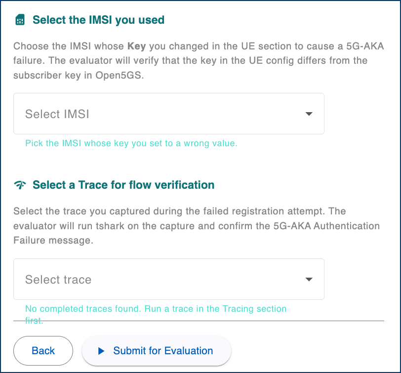 screenshot of Lab exercise validation step