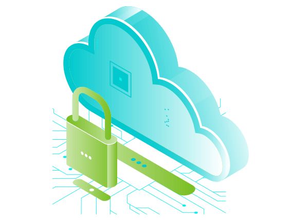 Graphic illustration of a secure cloud